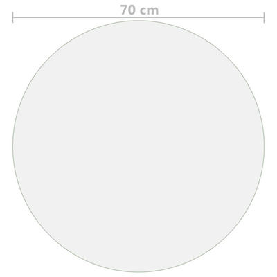 Mata ochronna na stół, przezroczysta, ? 70 cm, 2 mm, PVC