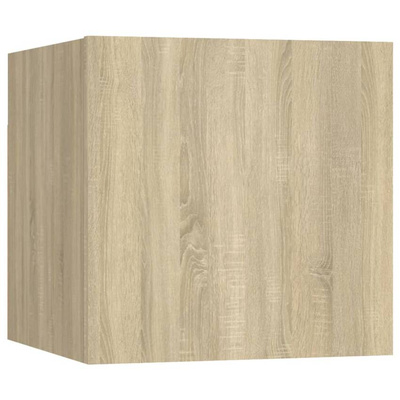 vidaXL Wiszące szafki telewizyjne, 4 szt., dąb sonoma, 30,5x30x30 cm