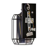 Jonera lampa kinkiet czarny p20 1x40w e27 klosz dymiony 21-10186