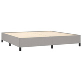vidaXL Łóżko kontynentalne z materacem, jasnoszare, tkanina 200x200 cm wariant 23