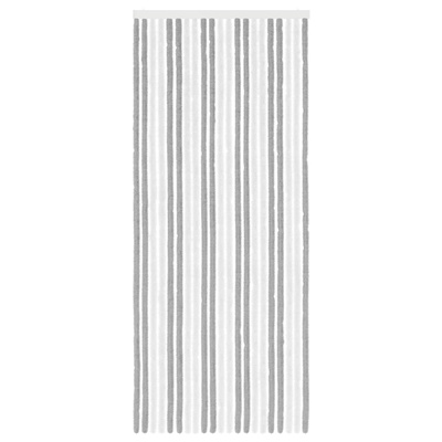 Firanka owadobojna z chenillu Szary i biały 90 x 220 cm 100% PP