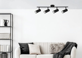 Lampa czarna ścienna/sufitowa spot 4x15W Colly 94-01641