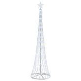 Choinka świąteczna LED z podstawą Chłodna biel 250 cm Metal