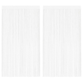 Zasłony sznurkowe, 2 sztuki, 140 x 250 cm, białe