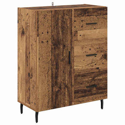 Highboard 2 szt. Stare drewno 69,5 x 34 x 180 cm