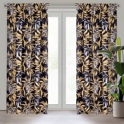 Zasłona Pier czarna 140x270