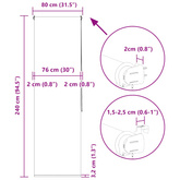 Roleta prysznicowa 80x240 cm Szerokość tkaniny 76 cm