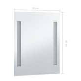 vidaXL Ścienne lustro łazienkowe z LED, 50 x 60 cm