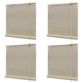vidaXL Naturalne rolety bambusowe, 4 szt., 120 x 160 cm