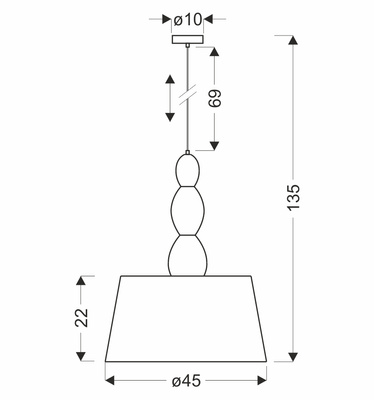 Lampa wisząca RAKLI srebrna E27 1x60W z białym abażurem nowoczesna do salonu sypialni kuchni jadalni oświetlenie sufitowe