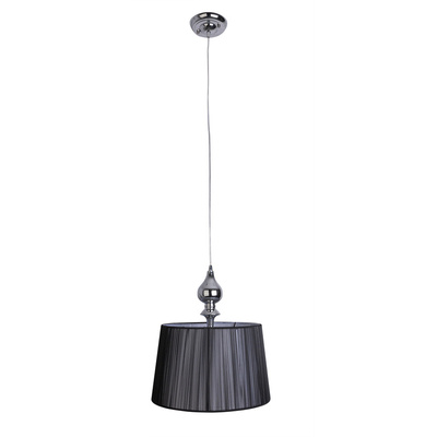 Lampa wisząca z abażurem Gillenia nowoczesna czarna do salonu
