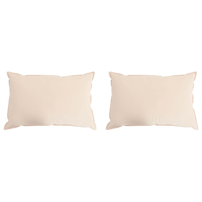 Poduszka 2 pcs Beżowy 60 x 70 cm Włókno Kapok