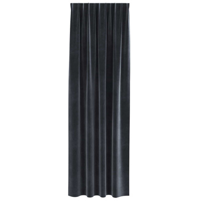 Zasłony zaciemniające 2 pcs Ciemnoszary 140 x 225 cm Aksamit