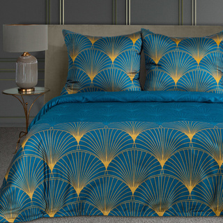 Makosatyna ciemnoturkusowy 160x200