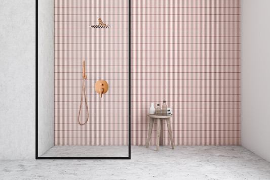 ZESTAW PODTYNKOWY Z BATERIĄ PODTYNKOWĄ 2F GLAMOUR MIEDŹ INVENA TREND