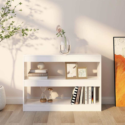 Regał na książki/przegroda, biały, 100x30x72 cm