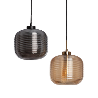 Lampa wisząca szklana bursztynowa E27 Abruzzo Bonzo