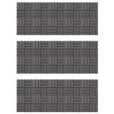 Płytka Tarasowa 30 pcs Szary 30 x 30 cm Drewno Akacjowe