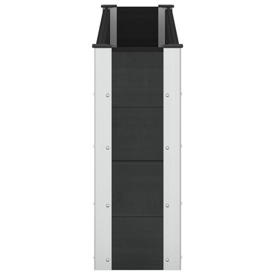 Podniesiona rabata ogrodowa Czarny 150 x 30 x 72 cm