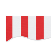 Zapasowa tkanina na markizę, czerwono-biała, 6x3,5 m, poliester