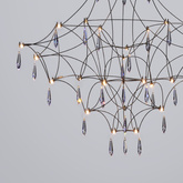 MEERA CRYSTAL BIG 120cm GUNMETAL BLACK ADANI