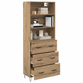Highboard 2 szt. Dąb rzemieślniczy 69,5 x 34 x 180 cm