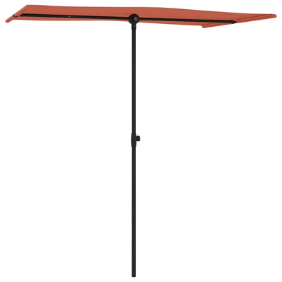 Parasol ogrodowy na aluminiowym słupku, 180x110 cm, terakota
