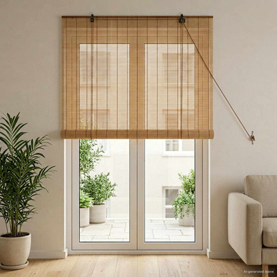 Roleta brązowy 90 x 220 cm Bambus
