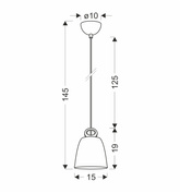 Lampa wisząca SEWILLA niebieska - z ceramicznym kloszem - skandynawska lampa nad wyspę i stół