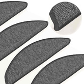 Maty na schody 15 szt. 56x17x3 cm Beżowo-szare półokrągłe