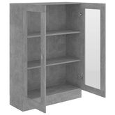 vidaXL Witryna, szarość betonu, 82,5 x 30,5 x 115 cm, płyta wiórowa