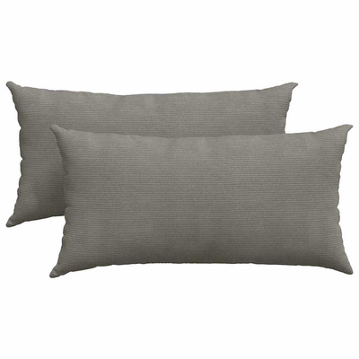 Poduszki na sofę 2 pcs Jasnoszary 80 x 40 cm Tkanina sztruksowa