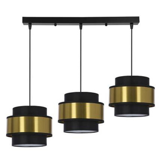 Lampa wisząca z abażurami Prestige nowoczesna czarna nad stół 3-płomienna