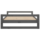 vidaXL Legowisko dla psa, szare, 105,5x75,5x28 cm, lite drewno sosnowe