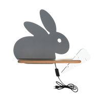 Lampa kinkiet półeczka 5W LED 4000K IQ Kids Rabbit szary 21-85184