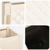 Ławka ogrodowa Kopenhaga Biały 173 x 49 x 135,5 cm PP