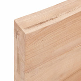 Półka, brązowa, 100x40x(2-6) cm, lakierowane lite drewno dębowe