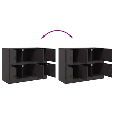 Szafka, czarna, 99x39x73 cm, stalowa