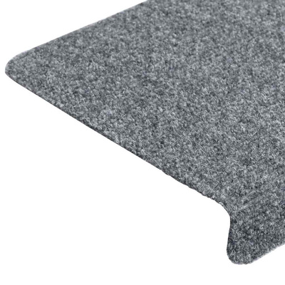 Maty na schody samoprzylepne 5 szt. 65x21x4 cm Jasnoszary prostokątny brzeg