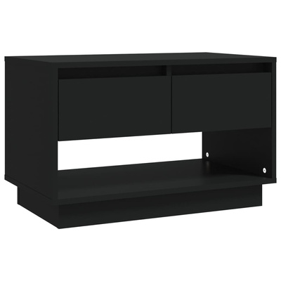vidaXL Szafka pod TV, czarna, 70x41x44 cm, materiał drewnopochodny