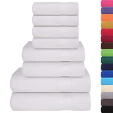 8-cz. zestaw ręczników, FROGN, biały, 360 g/m²