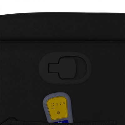 vidaXL Rozkładany fotel masujący, czarny, sztuczna skóra