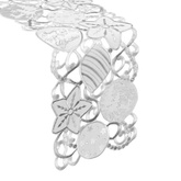 Bieżnik Ilona srebrny 20x160