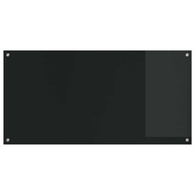 Panel kuchenny Czarny 120 x 60 cm szkło hartowane