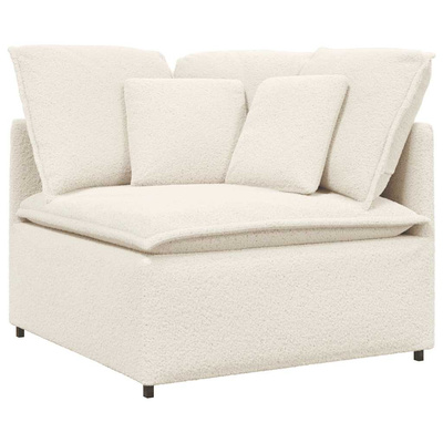 Modułowy Narożnik Sofa z Poduszkami Kremowy 100 cm