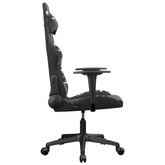 vidaXL Masujący fotel gamingowy, czarny i moro, sztuczna skóra model standard