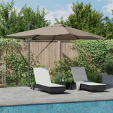 Parasol plażowy Ze LED Lights Ciemnoszary 352 x 251 x 265 cm