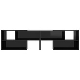 vidaXL Szafka pod TV, czarna, wysoki połysk, 149x30x52 cm