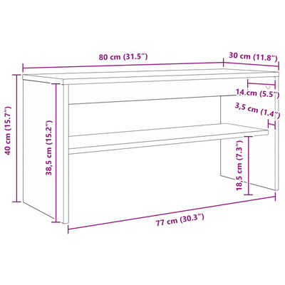 Szafka pod telewizor 80 x 30 x 40 cm Dąb rzemieślniczy