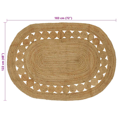 Dywany pokojowe naturalny 122 x 183 cm Juta